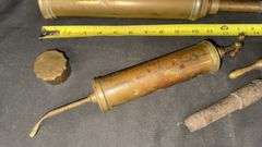 Antique Brass Steam Engine Parts, Cylinders, Valves, Nozzles, Connectors