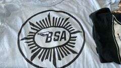 Vintage  New or Lightly Used  T-Shirts Lot, BSA, Honda, FM Crusaders, Sturgis South Dakota