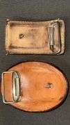 Tony Lama and other Leather Belt Buckle Collection, Hand-Tooled Designs