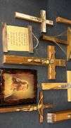 Religious Crucifixes and Plaques, Assorted Materials and Designs