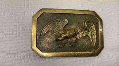 Vintage Belt Buckles, Eagle Designs, Brass Material, 1976, 1986