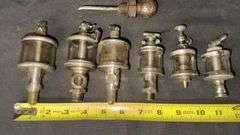 Antique Engine Oiler/Drip Oilers, Brass and Glass, Vintage Machinery Parts