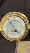 Nautical Brass Clock and Barometer Set, Brass Material