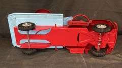Buddy L Vintage Red and Blue Metal Dump Truck, USA, 20 x 7Â½ x 10 inches