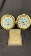 Nautical Brass Clock and Barometer Set, Brass Material