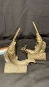 Decorative Swordfish and Sailfish Figurines, Wood and Metal.