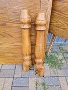 Oak Finish Dining Set with 6 ft Table and Windsor-Style Chairs