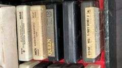 Vintage 8-Track Tapes, Elvis, Johnny Cash, Queen, Includes Decorative Cases