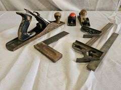 Vintage Stanley & Other Hand Planes & Combination Squares, Cast Iron & Wood
