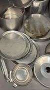Aluminum Cookware Set, Detachable Handle & Lids, Silver