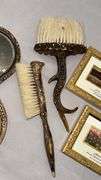 Antler Grooming Set with Mirror, Brushes, and Framed Art