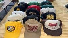 Vintage Collection of New or Lightly Used  Branded and Themed Caps - John Deere, Western Honda, Brow
