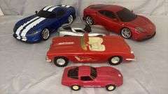 RC Toy Cars, Corvette & Riptide Models, Red/Blue/Silver