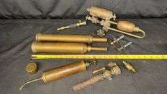 Antique Brass Steam Engine Parts, Cylinders, Valves, Nozzles, Connectors