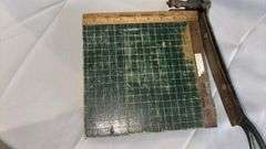 HARD TO FIND! Vintage Guillotine Paper Cutter, 10-inch Cutting Length, Wooden Base