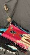 Native American Style Textiles and Decorative Arrow, Woven Patterns