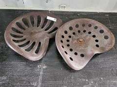 Vintage Metal Tractor Seats, 18"x14"