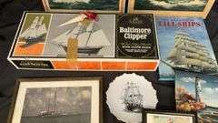 Nautical Art Collection with Baltimore Clipper Model Ship Kit