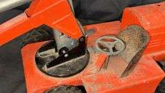 Vintage Nylint Toys Metal Bulldozer Loader, Red, Functional Arm