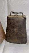 Set of Vintage Metal Cowbells with Leather Straps, Traditional Design