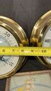 Nautical Brass Clock and Barometer Set, Brass Material
