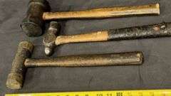 Vintage Hammers: Ball Peen, Metal and Wooden Mallets, Wood Handle