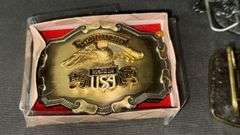 Harley-Davidson Belt Buckles, Motorcycle and Eagle Themes, Baron Buckles