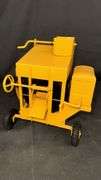 Vintage Mighty Toy Cement Mixer, Yellow and Green, Metal and Plastic