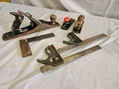 Vintage Stanley & Other Hand Planes & Combination Squares, Cast Iron & Wood