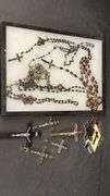 Rosary Beads and Crucifixes, Wood and Metal, Multiple Designs