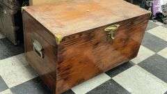 Sousa Wooden Storage Chest, Metal Latch and Handles