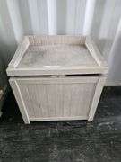 Suncast Outdoor Storage Box, 22" x 17" x 23", Plastic, Beige