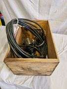 Electrical Work Lights with Cables, 25 ft Length, AC Plug-in, Metal Cage