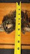 Woodland Animal Figurines and Decorative Wood Box with Wolf Design