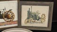 Vintage Waterloo Boy Collectible Plate and John Deere Framed Prints