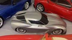 RC Toy Cars, Corvette & Riptide Models, Red/Blue/Silver