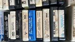 Vintage 8-Track Tapes, Elvis, Johnny Cash, Queen, Includes Decorative Cases