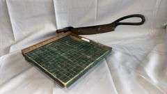 HARD TO FIND! Vintage Guillotine Paper Cutter, 10-inch Cutting Length, Wooden Base