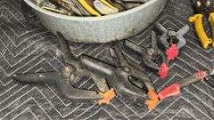 Mixed Hand Tools Collection with Pliers, Wrenches, Screwdrivers, and More
