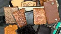 Collection of Leather Wallets Various Styles Brown Black