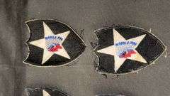 WWII Era 2nd Infantry Division Military Patches, Embroidered Fabric.