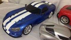 RC Toy Cars, Corvette & Riptide Models, Red/Blue/Silver