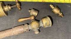 Antique Brass Steam Engine Parts, Cylinders, Valves, Nozzles, Connectors