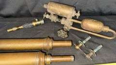 Antique Brass Steam Engine Parts, Cylinders, Valves, Nozzles, Connectors
