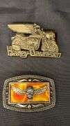 Harley-Davidson Belt Buckles, Motorcycle and Eagle Themes, Baron Buckles