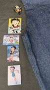 Denim Vest with Betty Boop Collectible Magnets and Pin