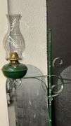 Vintage Standing Oil Lamp and Two Mirrors