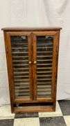 Wooden Display Cabinet, Glass Doors, 47" x 23" x 12", Brown