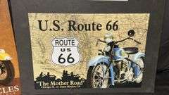 16x12 Metal Sign Featuring '53 Roadmaster Chief, U.S. Route 66 Theme