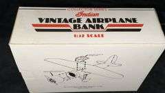 Indian Motorcycles Vintage Airplane Bank, 1:32 Scale, Die Cast Metal